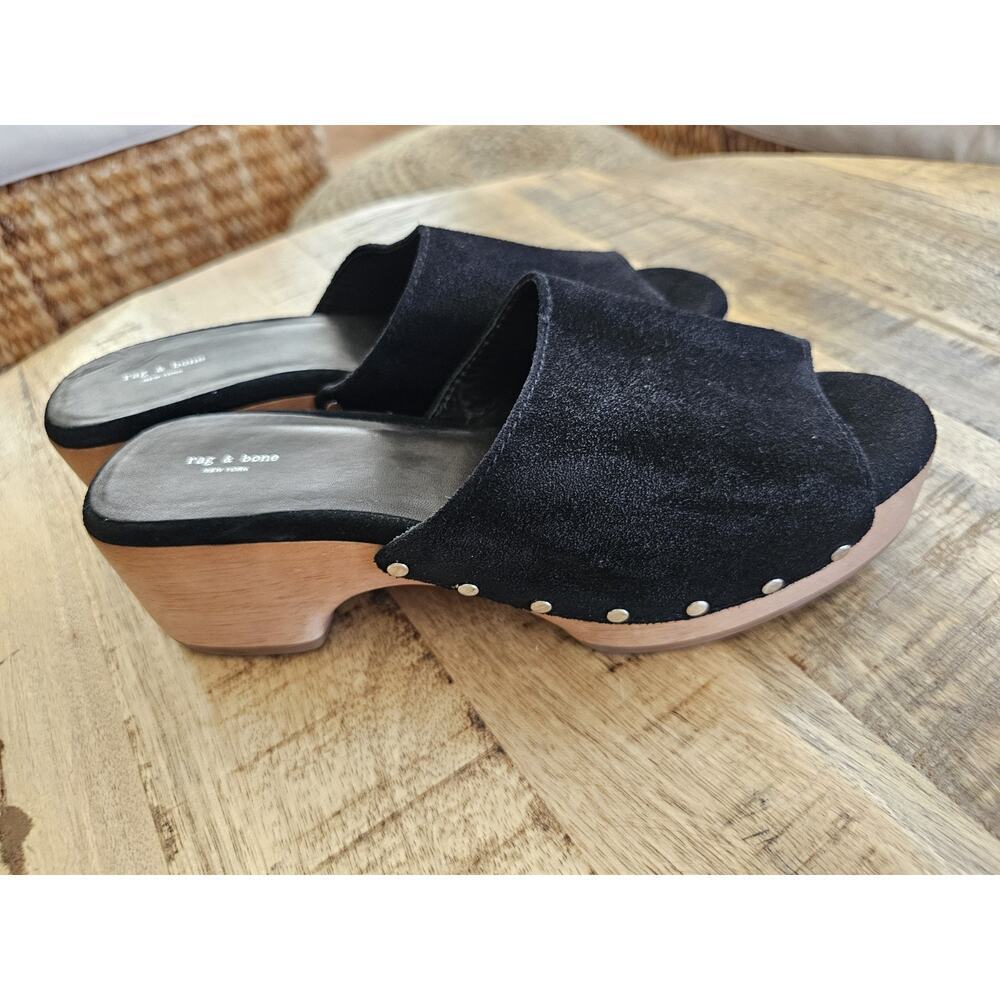 Rag & Bone Mara Open Toe Studded Platform Clogs I… - image 4